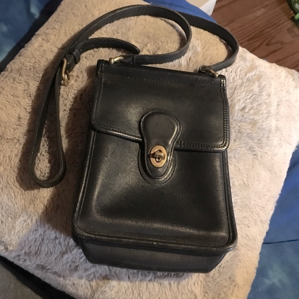 Black Leather Coach Purse